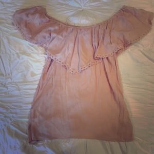 Mossimo Supply Co. off the shoulder top in Blush